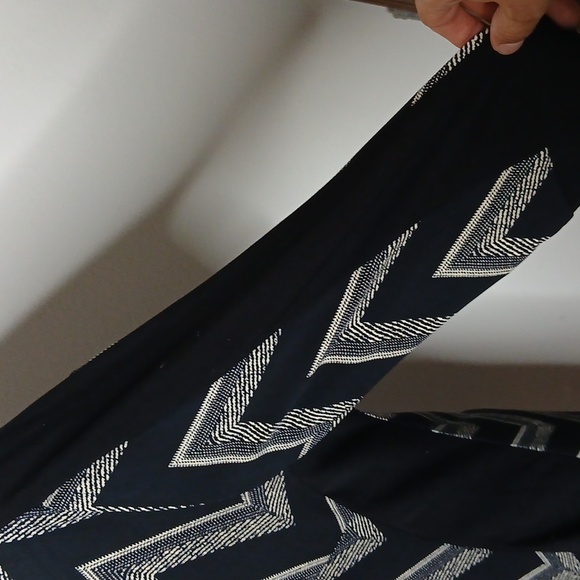 Emma & Michele black and white abstract quarter sleeve midi dress size large - Picture 8 of 16